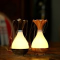 Miniatyrbillede 3 af 3: Jade Bottle aromaterapi luftfugter og lampe - Lyst træ Brown