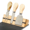 Miniatyrbillede 2 af 8: Ostebakke med 3 knive - skifer Black