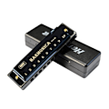 Miniatyrbillede 1 af 3: Harmonika - 10 huller - Toneart C Black