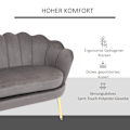Miniatyrbillede 7 af 10: Elegant 2-personers stofsofa i fløjlspolyester