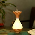 Miniatyrbillede 2 af 3: Jade Bottle aromaterapi luftfugter og lampe - Lyst træ Brown