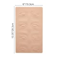 Miniatyrbillede 2 af 3: Træningsark til microblading - 3D - silikone Beige