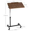 Miniatyrbillede 3 af 8: Tatkraft, Gain - Justerbart Laptopbord på Hjul Brown