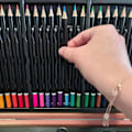 Miniatyrbillede 9 af 9: Træpose med kunstnermateriale - 128 dele Multicolor