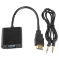 Miniatyrbillede 3 af 3: HDMI til VGA Adapter med Audio Input Black