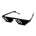 Miniatyrbillede 1 af 3: Pixelbriller, 2 streger Black one size