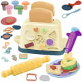 Miniatyrbillede 1 af 9: Stort legetøjssæt med pastasprøjte, legetøjstoast og modellervoks Multicolor