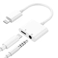 Pikkukuva 1 / 3: Splitter - 1x Lightning ja 1x 3.5mm Aux White