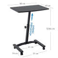 Miniatyrbillede 6 af 7: Tatkraft, Dream - Justerbart Laptopbord med Hjul Black