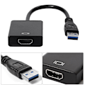 Miniatyrbillede 2 af 5: USB 3.0 til HDMI Adapter - Sort Black