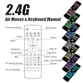 Miniatyrbild 3 av 4: Air Mouse & Mini Wireless Keyboard Svart