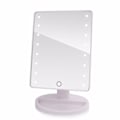 Miniatyrbild 1 av 2: Portabel Roterbar LED Sminkspegel, Batteri & USB driven - Vit Vit