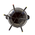 Miniatyrbillede 2 af 5: Fonduegryde med 6x Gafler Black