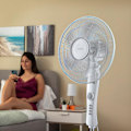 Miniatyrbillede 5 af 7: Gulvventilator med AC - 110–138 cm - Timer - 45 W White