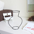 Miniatyrbillede 2 af 7: Unik planteholder - jern - sort Black