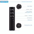Miniatyrbild 4 av 7: Bluetooth AUX Adapter - Inbyggd Mikrofon Svart