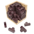 Miniatyrbillede 1 af 4: IQ-Puslespil i Træ, 3D - Terning Brown