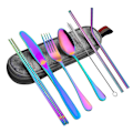 Pikkukuva 2 / 5: Retkiruokailuvälineet, 8 Osaa - Sateenkaari Multicolor