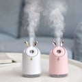 Pikkukuva 4 / 4: Ilmankostutin, Kaniini Kellolla, 25 cl - Vaaleanpunainen Pink