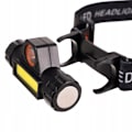 Miniatyrbillede 4 af 9: Multifunktionel pandelampe - justerbar - USB Black