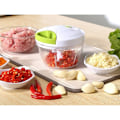 Miniatyrbillede 2 af 6: Manuel foodprocessor - 6 forskellige tilbehør - 900 ml Red