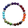 Miniatyrbild 3 av 3: 7 Chakra Lava Stone Diffuser Bracelet multifärg