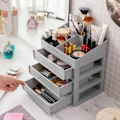 Miniatyrbillede 5 af 8: Makeup opbevaring - 3 æsker - 9 rum - grå Grey