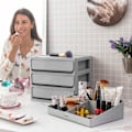 Miniatyrbillede 7 af 8: Makeup opbevaring - 3 æsker - 9 rum - grå Grey