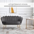 Miniatyrbillede 6 af 10: Elegant 2-personers stofsofa i fløjlspolyester