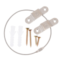 Miniatyrbilde 1 av 2: 5 Sett Barnsikkerhetssele Anti-Velting Møbelanker Møbelveggstropper Møbelstropper W Silver 25x0.3x0.1cm