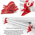 Miniatyrbild 3 av 5: Portabel Inpackningsverktyg Wrap Clips Pappersrullehållare Clip Tejpdispenser (2 st) grå grey