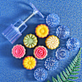 Miniatyrbild 1 av 4: Kakaform, 6 Stilar 3D Handtryck Blomformad Transparent Marsipan Månkaka Månkaka Form Kakdekorationsverktyg