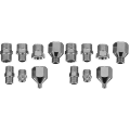 Miniatyrbild 1 av 3: 3 Set / 7 st Airbrush-adapter Snabbkoppling/Avkoppling Koppling för Airbrush-slang 2 Set 2X1.1cm 2 Sets 2X1.1cm
