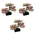 Pikkukuva 3 / 4: 3 kpl Tekokeinotekoinen Bonsai-mänty Mini-simulaatiopuu Kasvi Koti Sisustus (vaaleanpunainen) 3 kpl 3pcs