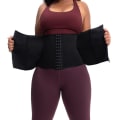 Miniatyrbild 5 av 5: Kvinnors Midjeformare Korsett Dragkedja Haken Shapewear Dubbel Kontroll Kroppsshaper Mage Midje Cincher-XL-svart