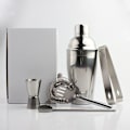 Miniatyrbillede 4 af 4: 5 stk. Rustfrit Stål 550ml Cocktail Shaker Professionelle Bartender Værktøjer Drikke Mixer Sæt Til Bar RestaurantSølvM Silver M