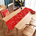 Miniatyrbild 3 av 5: Julbordsskydd, Röd Jul Broderad Bordsskydd Broderade Blommor Bordsskydd Jul Broderad Bordsskydd för Julmiddag