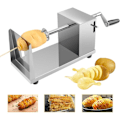 Miniatyrbillede 1 af 5: /Ryi/Kartoffeltårnmaskine, rustfrit stål, spiral kartoffelskærer til frugt, kartofler, tornadochips, agurker eller gulerødder