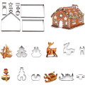 Miniatyrbilde 1 av 4: 3D Julekakeformer, 18 Stykker Rustfritt Stål Kakeformer, 3D Julekakeformer, DIY Multifunksjonell Rustfri Kakeform