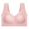 Miniatyrbild 1 av 2: Dam Bekväm Mjuk Sömlös Push Up BH Shapewear Trådlös Crop Top Väst Sportunderkläder 2XLPink 2XL Pink