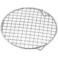 Miniatyrbillede 1 af 5: (diameter 10 centimeter) BBQ Tilbehør Grillrist - 304 Rustfrit Stål Bagemadlavningsrundrist til Ribben Cookies Kager