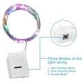 Miniatyrbillede 2 af 5: Led Fe-Lysslyskæder, Pakke Med 15 Batteridrevne Fe-Lysslyskæder 2m 20 Led Ip67 Vandafvisende Kobbertråd Til Jul Fest Bryllup Have Terrasse Dekoration
