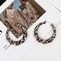 Miniatyrbillede 3 af 5: Leopard Hoop Øreringe til Kvinder - Store Statement Geometriske Cirkel Øreringe, Drop Dangle Øreringe Mode Smykker til Piger