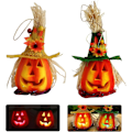 Pikkukuva 1 / 5: 2 kpl Halloween-vaahtopumppu-lyhty Jack Pumpkin vilkkuvat lyhtyvalot koristeet Spukhaus koristeelliset rekvisiitat puutarhakoristeet Halloween-juhlatarvikkeet
