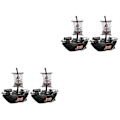 Miniatyrbillede 3 af 3: 6 stk Børne Pool Legetøj Elektrisk Piratskib Legetøj Piratskib Legetøj Sjov Badekar Legetøj 4 stk 16,5x15,3cm 4 pcs 16.5x15.3cm