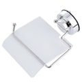 Miniatyrbillede 2 af 2: Vægmonteret Papirhåndklædeholder Halv Åben Badeværelse Toiletpapirholder Badeværelsespapir Stativ Sugeskål Toil transparent 15x14cm