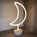 Pikkukuva 1 / 4: LED-kuun neonkyltit, puolikuun yövalot USB-akkukäyttöinen kuunlamppu syntymäpäiväjuhliin, häihin, halloweeniin, (lämmin valkoinen)