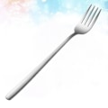 Miniatyrbilde 4 av 4: 3 stk. Rustfritt Stål Gaffler Lange Håndtak Bestikk Dessertgaffel Matgaffel Rustfritt Stål Bestikk Sølv Silver 10*2.5cm