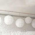 Miniatyrbillede 3 af 4: 2 stk. Udendørs Lanterne Hængende Lampe Skærm Papir Lanterne Lampskærm Bordlampe Skærm Vægskærm Badeværelse Lys Skærm Hvid 40CM White 40CM