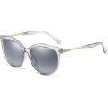 Pikkukuva 1 / 5: Naisten aurinkolasit, polarisoidut, UV-suoja, läpinäkyvä kehys, harmaa kehys, harmaa linssi Transparent Gray Frame Gray Le
